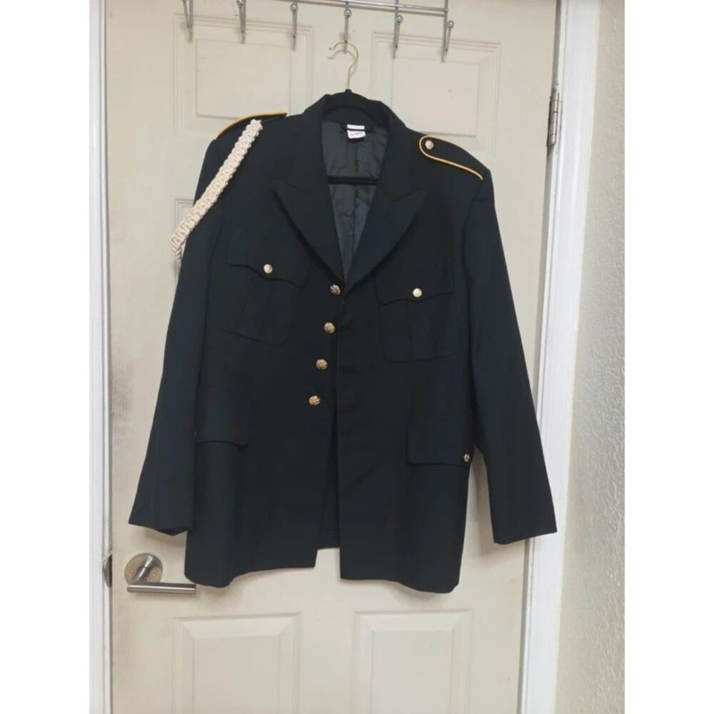 Marlow White US Army ASU Dress Blue Uniform Coat Jacket - Men's Size 44 r
